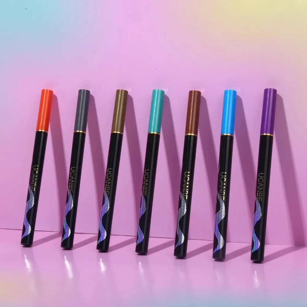 UCANBE 7 Colors Metallic Sparkle Finish Sparkling Eyeliner Pen Set